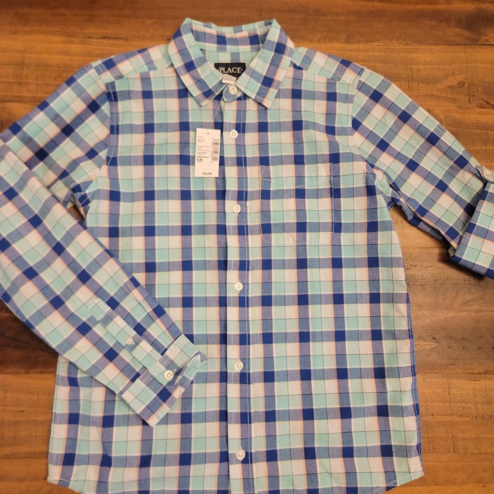 NWT Boys The Children's Place L/S Button Down - YXL